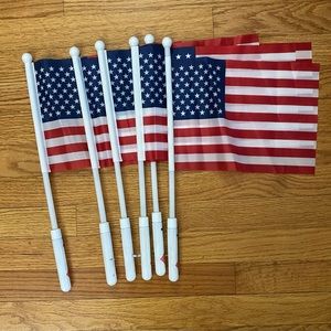Nabisco USA Flag LED lightup 17” wand Pull Tab New-Not Tested Lot of 6 Patriotic